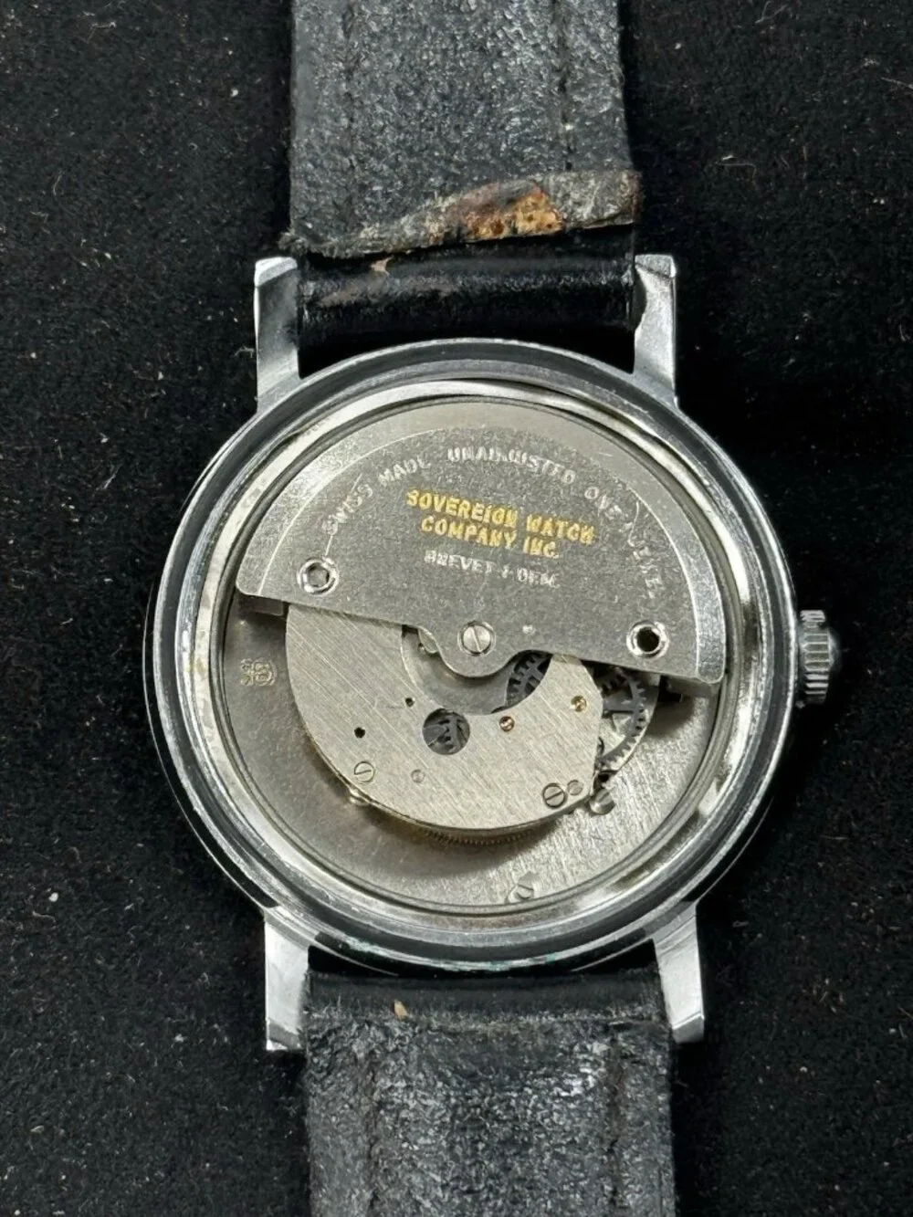 1960s Sovereign Swiss Self Winding Automatic Mens Watch Parts Repair